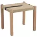 Delmar Natural and Black Rectangular Ottoman Stool