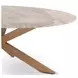 Pasadena Antique Gold 70" Oval Marble Top Dining Table