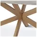 Pasadena Antique Gold 70" Oval Marble Top Dining Table