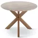 Pasadena Antique Gold 70" Oval Marble Top Dining Table