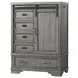 Foundry Brushed Pewter 5 Drawer Chifferobe