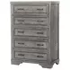 Foundry Brushed Pewter 5 Drawer Chest