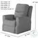 Fame Journey Silver Wall Hugger Recliner