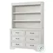 Foundry White Dove Hutch and Bookcase with 3 Shelves