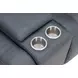 Maveric Bette Lapis 79" Zero Gravity Triple Power Reclining Loveseat with Console and USB Charging