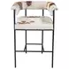 Charleston Beige and Brown Leather Upholstered Counter Height Chair