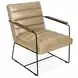 Melbourne Antique Ivory Leather Accent Chair