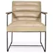 Melbourne Antique Ivory Leather Accent Chair