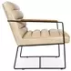 Melbourne Antique Ivory Leather Accent Chair