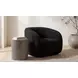 Faye Black Upholstered Accent Chair