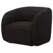 Faye Black Upholstered Accent Chair