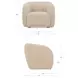 Faye Beige Upholstered Accent Chair