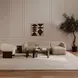 Faye Beige 2 Piece Modular LAF Sectional