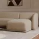 Faye Beige 2 Piece Modular LAF Sectional