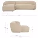 Faye Beige 2 Piece Modular LAF Sectional
