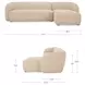 Faye Beige 2 Piece Modular RAF Sectional