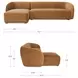 Faye Tan 2 Piece Modular LAF Sectional