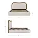 Camilla Oat and Brown Queen Upholstered Panel Bed