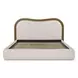 Camilla Oat and Brown Queen Upholstered Panel Bed