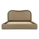 Camilla Green and Brown Queen Upholstered Panel Bed