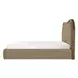 Camilla Green and Brown Queen Upholstered Panel Bed