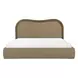 Camilla Green and Brown Queen Upholstered Panel Bed