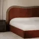 Camilla Chestnut King Upholstered Platform Bed