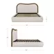 Camilla Oat and Brown King Upholstered Panel Bed