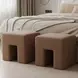Aidy Washed Pink Upholstered Stool