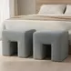 Aidy Light Blue Upholstered Stool