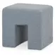 Aidy Light Blue Upholstered Stool