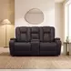 Amirah Dark Gray 74" Glider Loveseat