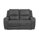 Demetrius Dark Gray 66" Power Reclining Loveseat with USB Charging