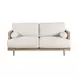 Alesund Beige And Light Oak 65" Loveseat
