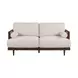 Alesund Beige And Walnut 65" Loveseat