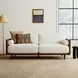 Alesund Beige And Walnut 87" Sofa