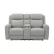 Jacobus Light Gray 78" Manual Reclining Loveseat with Console