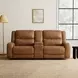Leolinus Brown 79" Manual Reclining Loveseat with Console