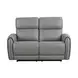 Schlieren Gray 57" Power Reclining Loveseat with USB Charging