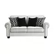 Viviani White and Black 69" Loveseat