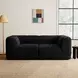 Nappi Black 80" Modular Loveseat
