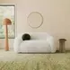 Darwen White 67" Loveseat with Pillow