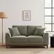 Watton Olive Green 65" Loveseat with Pillows