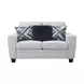 Enea Light Gray 64" Loveseat with Pillows