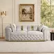 Adelpha Beige 89" Sofa with Pillows