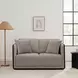 Benilde Taupe 63" Loveseat with Pillows