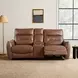 Terentius Caramel Brown 63" Power Reclining Loveseat with Storage