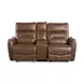 Terentius Caramel Brown 63" Power Reclining Loveseat with Storage