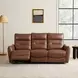 Terentius Caramel Brown 86" Power Reclining Sofa with Storage