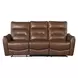 Terentius Caramel Brown 86" Power Reclining Sofa with Storage